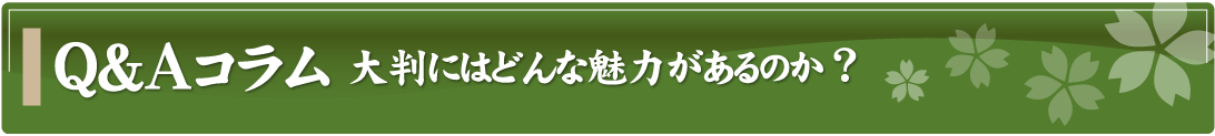 Q&Aコラム～大判にはどんな魅力があるのか？～