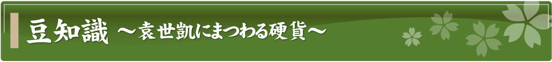 豆知識～袁世凱にまつわる硬貨～