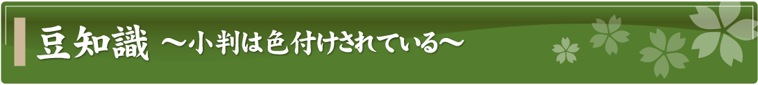 豆知識～小判は色付けされている～