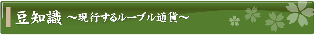 豆知識～現行するルーブル通貨～