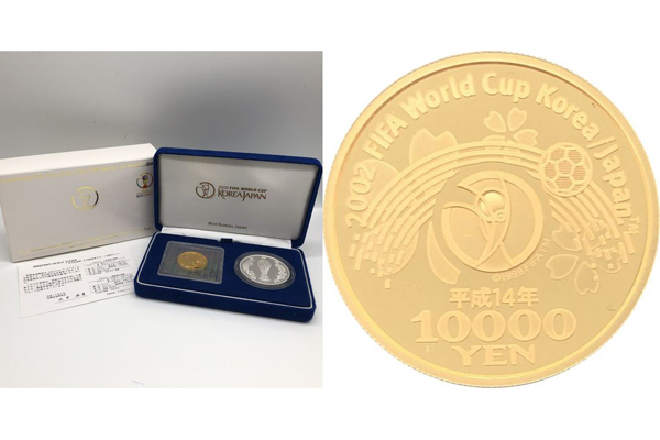 2002 FIFAワールドカップ記念１万円金貨幣・千円銀貨幣プルーフ貨幣セット